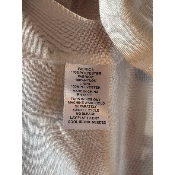 For Cynthia Cream & Floral Pleated Sleeveless Midi Tank Dress Lined NEW SZ 2X‎ - Picture 11 of 11